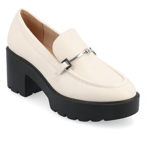 Women's Cream Platform Loafers Women's Kezziah Platform Lug Loafers